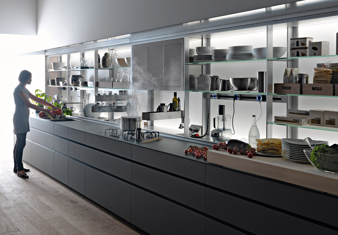 VALCUCINECucina Artematica Vitrum Grigio Cemento厨房